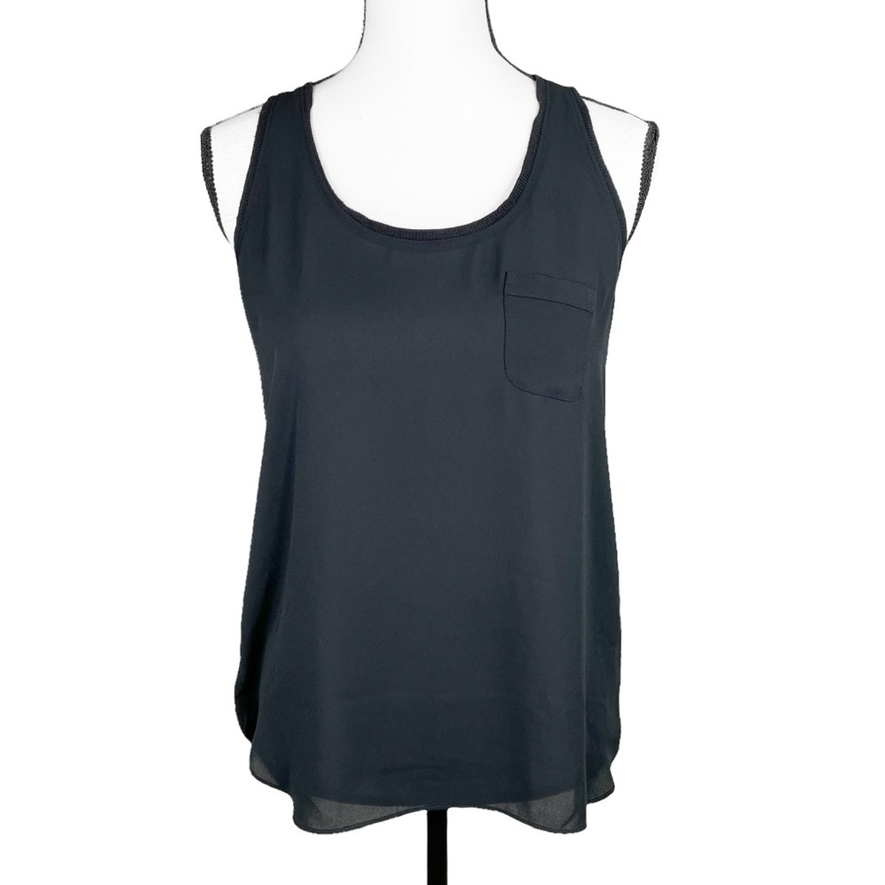Loft Black Sleeveless Chiffon Top